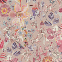 Samples - Primrose Printed Cotton Fabric Sample Swatch Blush Voyage Maison