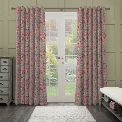 Floral Pink M2M - Primrose Printed Cotton Made to Measure Curtains Blush Voyage Maison