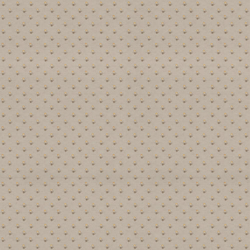 Floral Beige Fabric - Raja Printed Cotton Fabric (By The Metre) Stone Voyage Maison