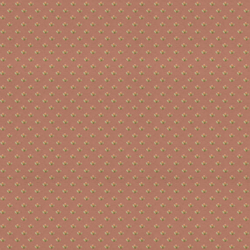 Floral Orange Fabric - Raja Printed Cotton Fabric (By The Metre) Terracotta Voyage Maison