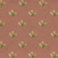 Samples - Raja Printed Cotton Fabric Sample Swatch Terracotta Voyage Maison