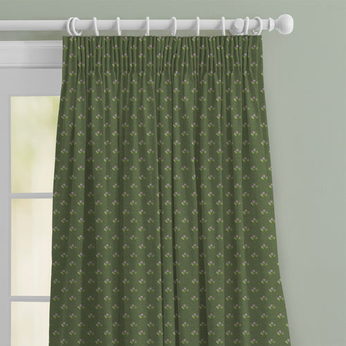 Floral Green M2M - Raja Printed Cotton Made to Measure Curtains Sage Voyage Maison
