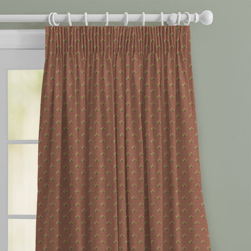 Floral Orange M2M - Raja Printed Cotton Made to Measure Curtains Terracotta Voyage Maison
