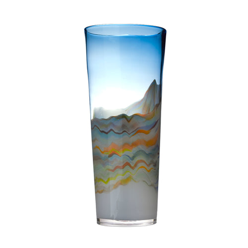 Blue Glassware - Rhian Hand-Blown Vase Agate Voyage Maison