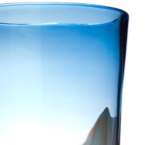  Blue Glassware - Rhian Hand-Blown Vase Agate Voyage Maison