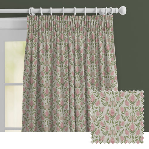 Floral Pink M2M - Rithani Printed Made to Measure Curtains Blush Voyage Maison
