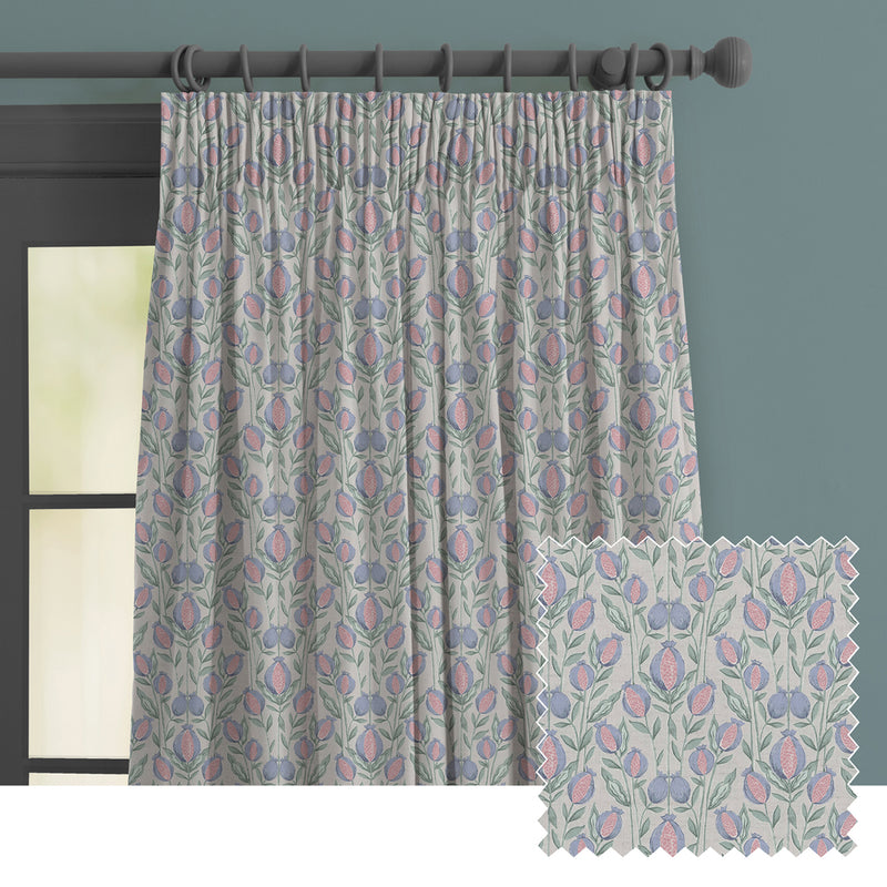 Floral White M2M - Rithani Printed Made to Measure Curtains Mineral Voyage Maison
