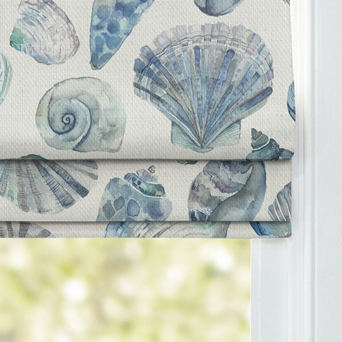 Abstract Multi M2M - Rockpool Printed Cotton Made to Measure Roman Blinds Marine Voyage Maison