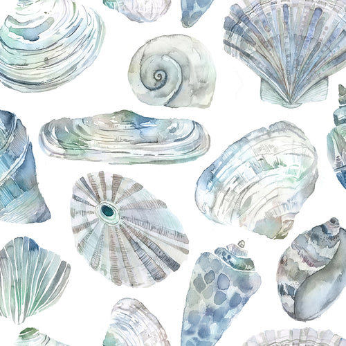 Abstract Multi M2M - Rockpool Printed Cotton Made to Measure Roman Blinds Marine Voyage Maison