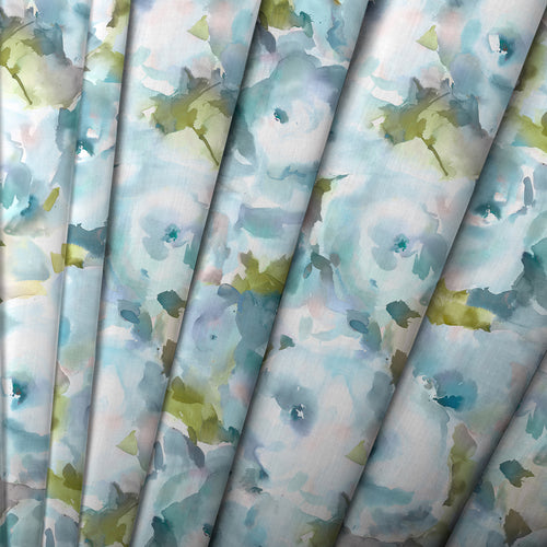 Floral Blue M2M - Rosa Printed Made to Measure Curtains Duck Egg Voyage Maison
