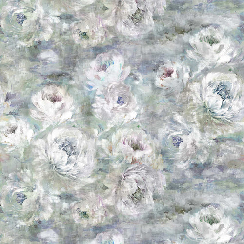 Floral Blue Fabric - Roseum Printed Fabric (By The Metre) Agate Voyage Maison