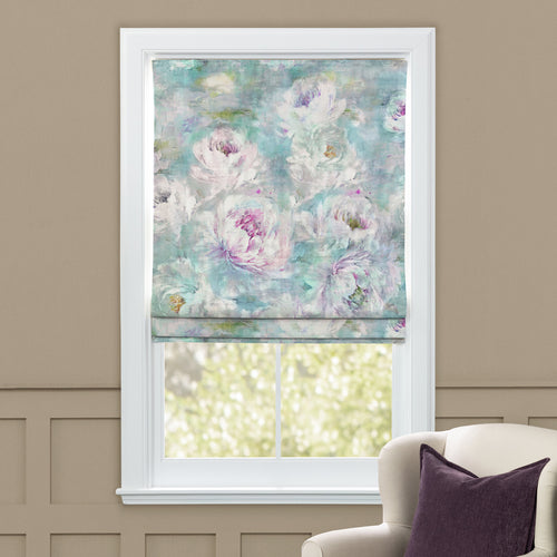 Floral Blue M2M - Roseum Printed Made to Measure Roman Blinds Moonstone Voyage Maison