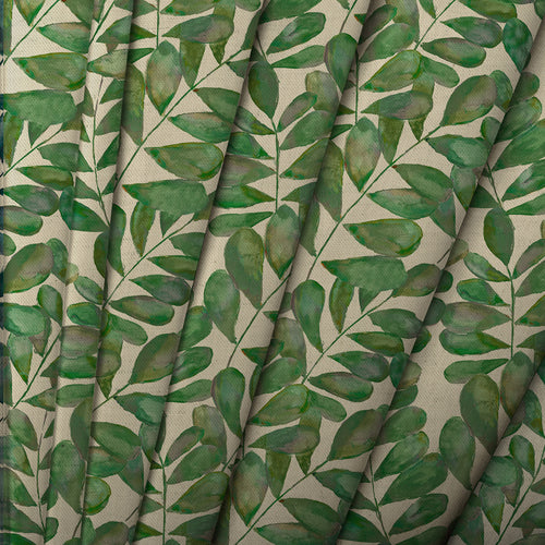 Floral Green M2M - Rowan Printed Made to Measure Curtains Apple Voyage Maison
