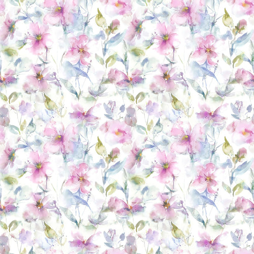 Floral Pink Fabric - Samarinda Printed Cotton Fabric (By The Metre) Summer/Natural Voyage Maison