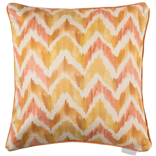 Geometric Orange Cushions - Savannah Printed Feather Filled Cushion Amber Additions