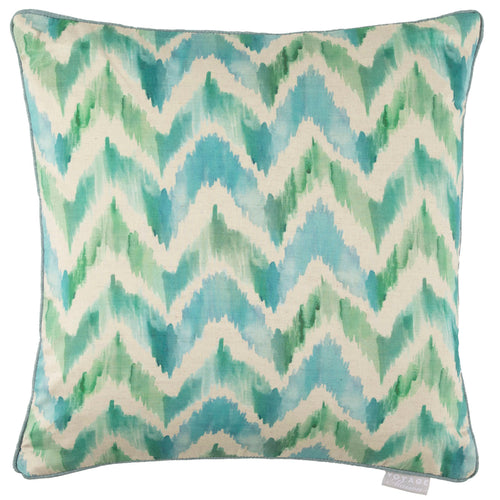 Geometric Green Cushions - Savannah Printed Feather Filled Cushion Isla Additions