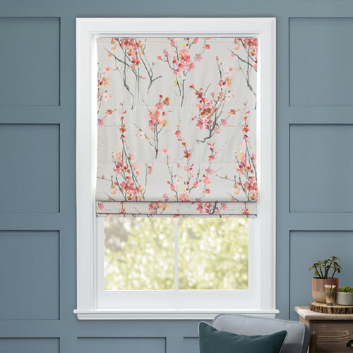 Floral Grey M2M - Saville Printed Cotton Made to Measure Roman Blinds Russet Stone Voyage Maison