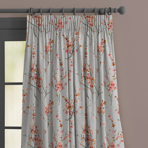 Floral Orange M2M - Saville Printed Made to Measure Curtains Stone Voyage Maison