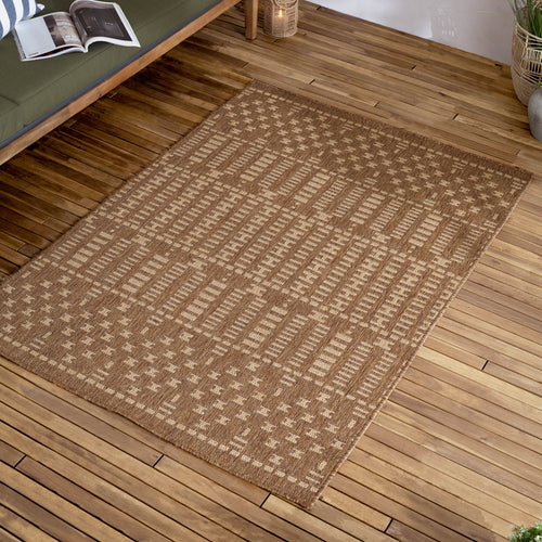 Geometric Beige Rugs - Seagrove Jute Effect Indoor/Outdoor Rug Natural Yard