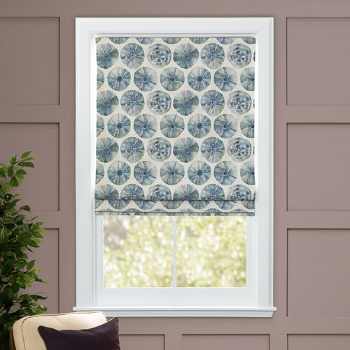 Abstract Grey M2M - Sea Urchin Printed Cotton Made to Measure Roman Blinds Slate Voyage Maison