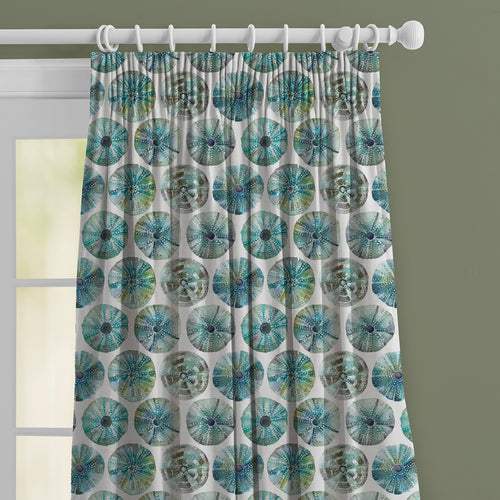 Abstract Blue M2M - Sea Urchin Printed Made to Measure Curtains Kelpie Voyage Maison