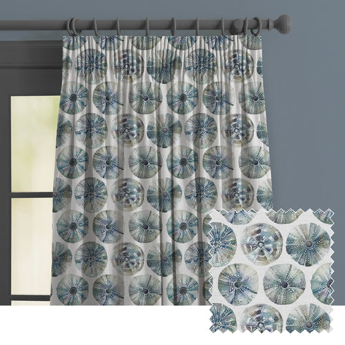 Abstract Grey M2M - Sea Urchin Printed Made to Measure Curtains Slate Voyage Maison