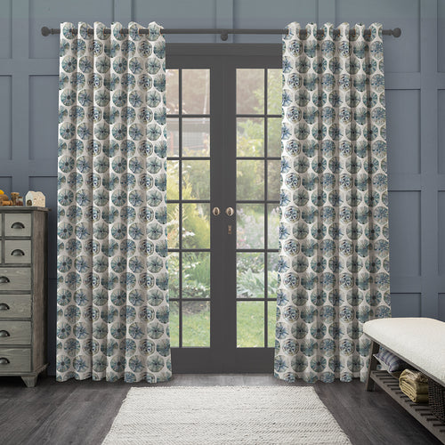 Abstract Grey M2M - Sea Urchin Printed Made to Measure Curtains Slate Voyage Maison