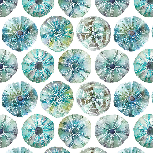  Green Wallpaper - Sea Urchin  1.4m Wide Width Wallpaper (By The Metre) Kelpie Voyage Maison