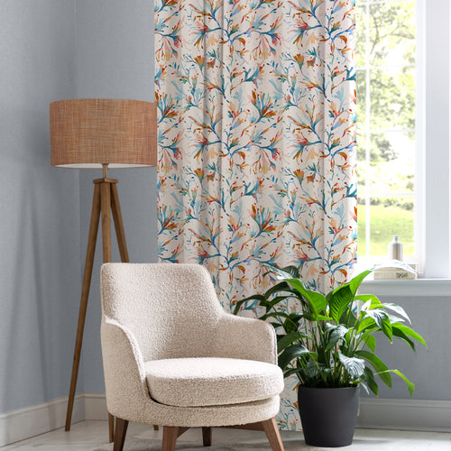 Floral Blue Fabric - Seaweed Printed Cotton Fabric (By The Metre) Cobalt Voyage Maison