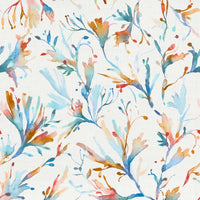 Samples - Seaweed Printed Fabric Sample Swatch Cobalt Voyage Maison