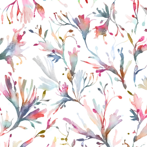 Floral Pink M2M - Seaweed Printed Made to Measure Curtains Abalone Voyage Maison