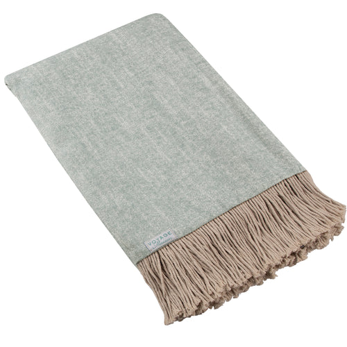 Plain Grey Throws - Selkirk Woven  Throw Ice Voyage Maison