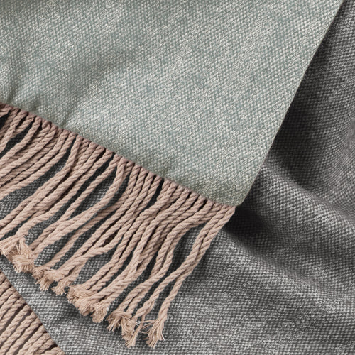 Plain Grey Throws - Selkirk Woven  Throw Ice Voyage Maison