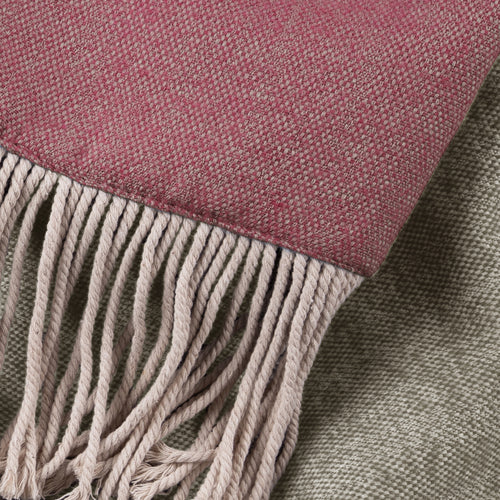 Plain Pink Throws - Selkirk Woven  Throw Rosehip Voyage Maison