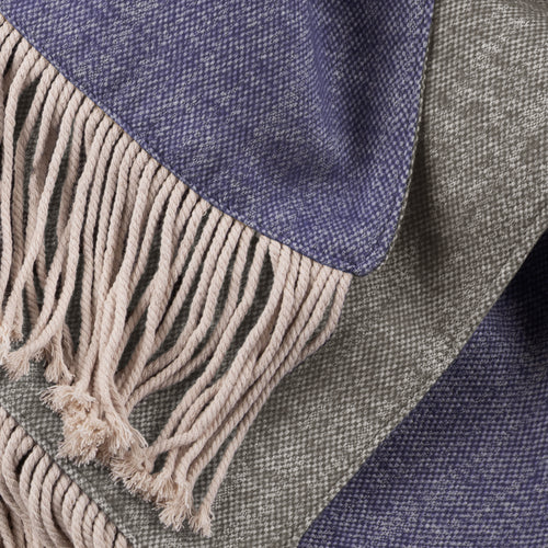 Plain Purple Throws - Selkirk Woven  Throw Violet Voyage Maison