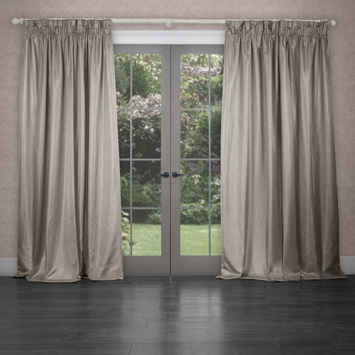 Plain Grey Curtains - Sereno Woven Pencil Pleat Curtains Stone Voyage Maison