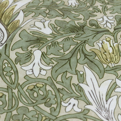 Floral Green Cushions - Snakeshead Printed Outdoor Polyester Filled Cushion Sunflower/Stone Morris & Co