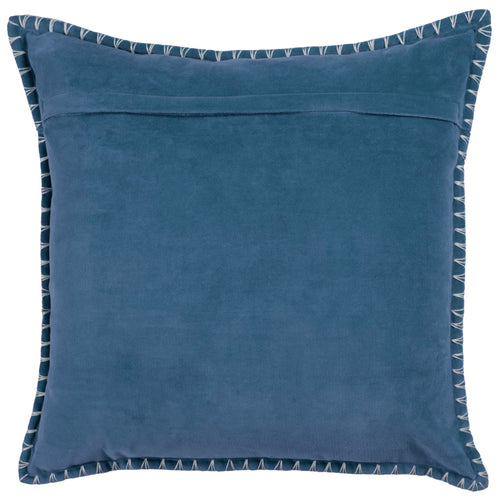 Additions Stitch Embroidered Feather Cushion in Bluebell