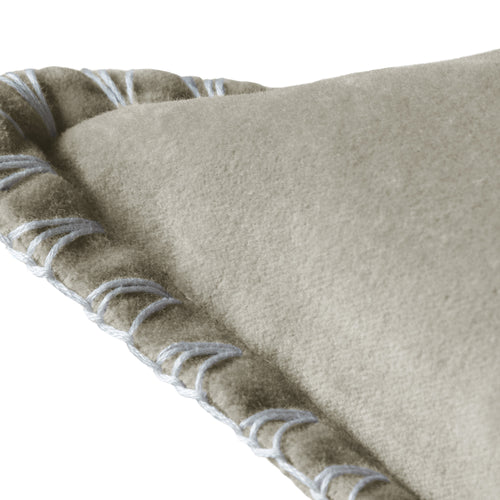 Additions Stitch Embroidered Feather Cushion in Quartz