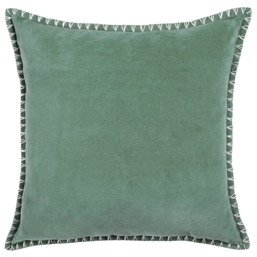 Additions Stitch Embroidered Feather Cushion in Seafoam