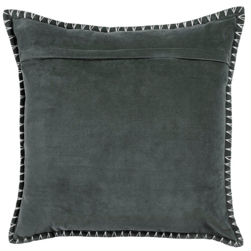 Additions Stitch Embroidered Feather Cushion in Storm