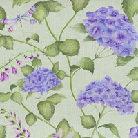Samples - Sylvana Printed Cotton Fabric Sample Swatch Sage Voyage Maison