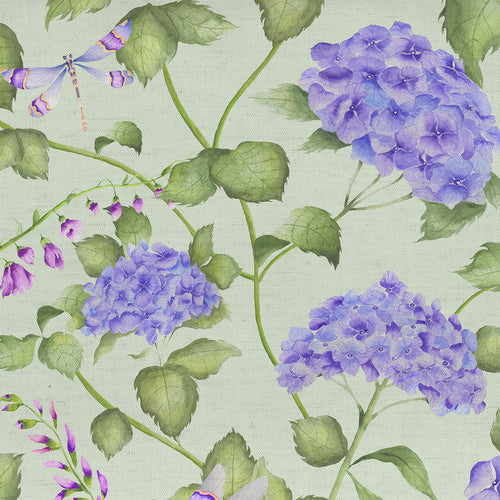 Floral Blue M2M - Sylvana Printed Cotton Made to Measure Curtains Sage Voyage Maison