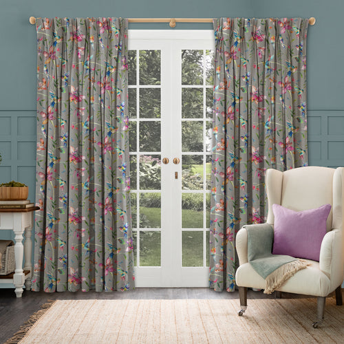 Animal Pink M2M - Tafuna Printed Made to Measure Curtains Duck Egg Voyage Maison