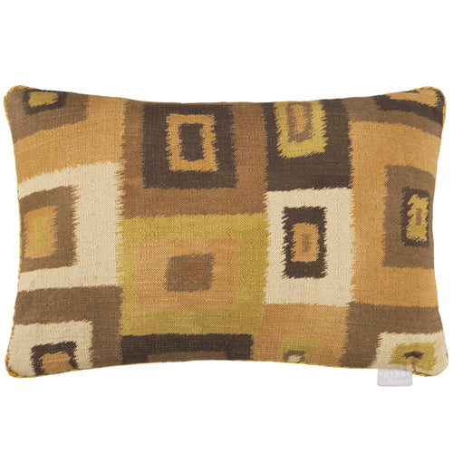 Abstract Brown Cushions - Tallulah Printed Feather Filled Cushion Sepia Voyage Maison