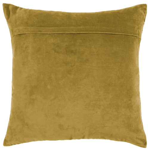 Additions Taro Embroidered Feather Cushion in Mustard