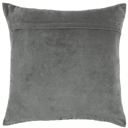 Additions Taro Embroidered Feather Cushion in Steel