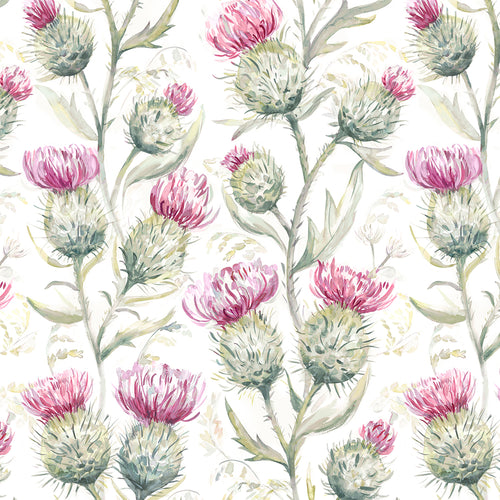 Floral Pink M2M - Thistle Glen Printed Linen Made to Measure Roman Blinds Summer Voyage Maison