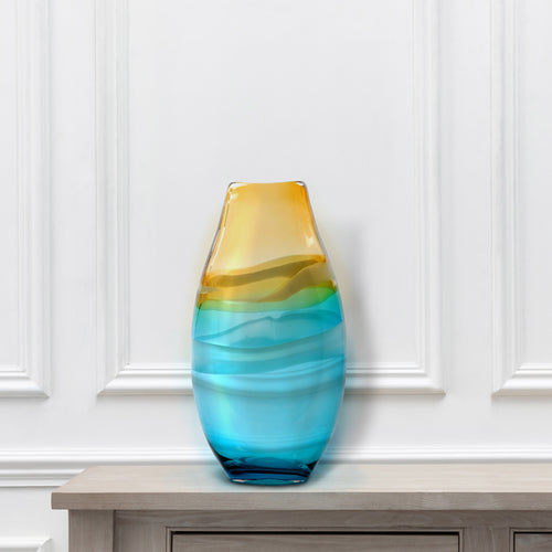 Blue Glassware - Thorin Hand-Blown Vase Aqua Voyage Maison