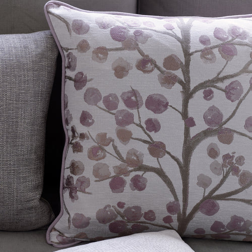 Abstract Purple Fabric - Topola Woven Jacquard Fabric (By The Metre) Damson Voyage Maison